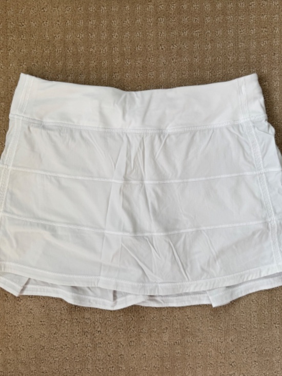 lululemon athletica Pants - Lululemon Pace Rival Mid-Rise Skirt, White, Size 8